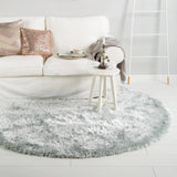 Tapis rond bleu clair