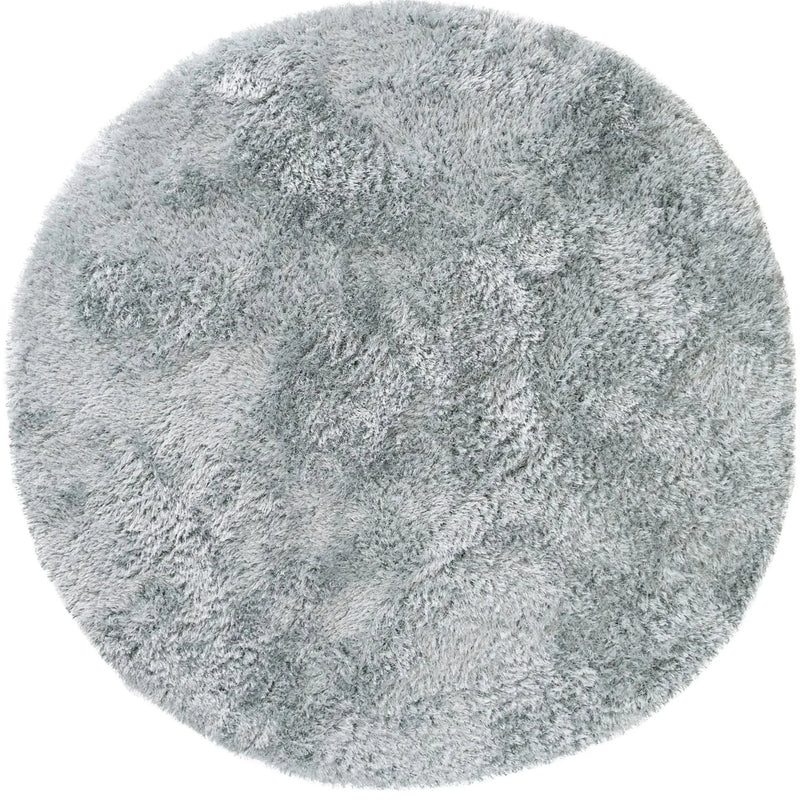 Tapis rond bleu clair