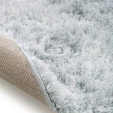 Tapis rond bleu clair