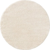 Tapis rond écru