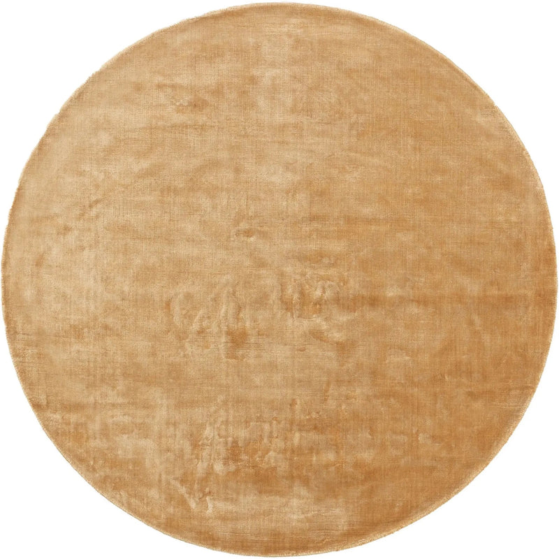Tapis rond jaune