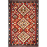 Tapis vintage oriental coloré